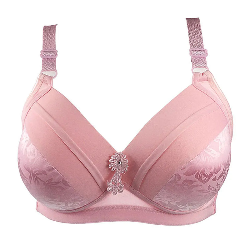 BC Cup Girls Bras for Big Breasted Women Fat Full Coverage Thin Wire Free Back Closure Underwear Gathered High Quality Bra